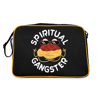 Flying Spaghetti Monster FSM - Retro Bag - black/gold - Back