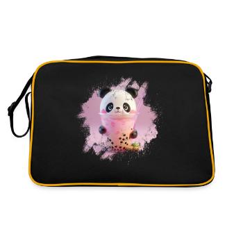 Bubble Tea Boba BubbleTea Kawaii Japan Tea Kpop - Retro Bag - black/gold - Back