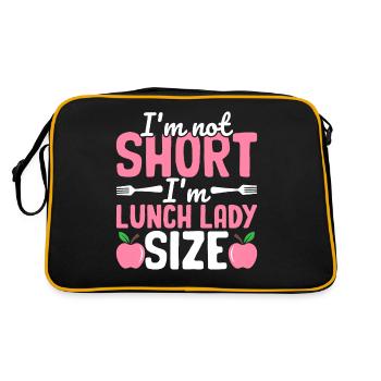Personnel de la cafétéria Je ne suis pas petit, je suis - Sac Retro - noir/or - Dos