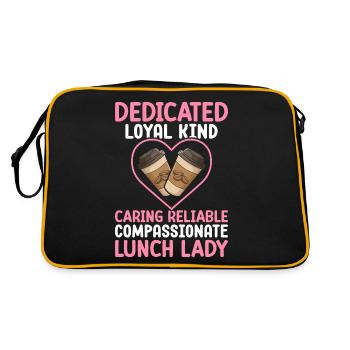 Cafeteria employee Dedicated, loyal, friend - Retro Bag - black/gold - Back