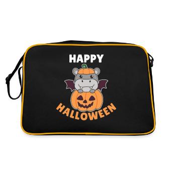 Hippo Happy Halloween Pumpkin Bat Costume - Retro Bag - black/gold - Back