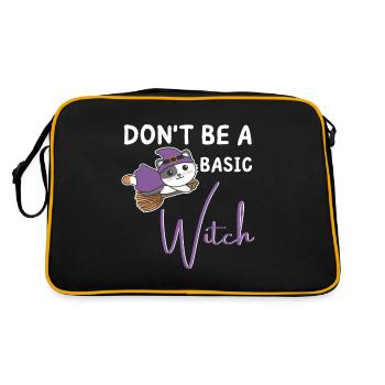 Chat Halloween Sorcière Les sorcières ne sont pas une sorcière de base - Sac Retro - noir/or - Dos