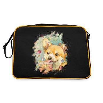 Bubble Tea Boba BubbleTea Kawaii Japan Tea Kpop - Retro Bag - black/gold - Back