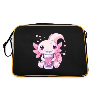 Bubble Tea Boba BubbleTea Kawaii Japan Tea Kpop - Retro Bag - black/gold - Back