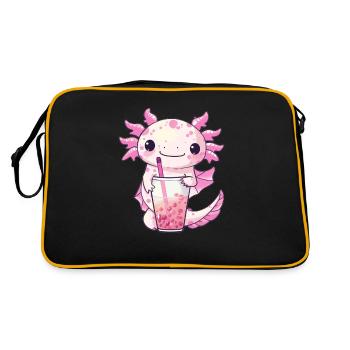 Bubble Tea Boba BubbleTea Kawaii Japan Tea Kpop - Retro Bag - black/gold - Back