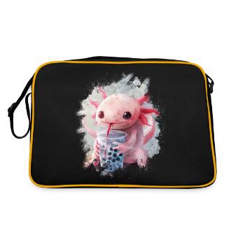 Bubble Tea Boba BubbleTea Kawaii Japan Tea Kpop - Retro Bag - black/gold - Back