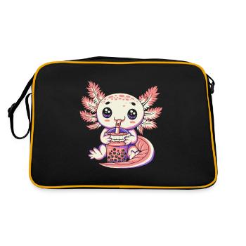 Bubble Tea Boba BubbleTea Kawaii Japan Tea Kpop - Retro Bag - black/gold - Back