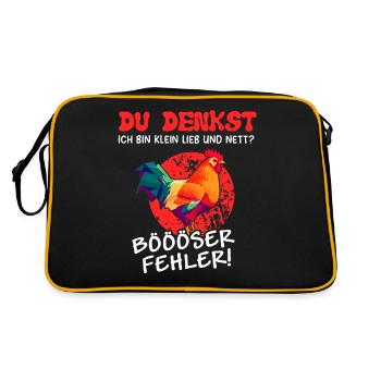Poulet Tshirt Drôle Drôle Humour Sarcasme Bureau - Sac Retro - noir/or - Dos