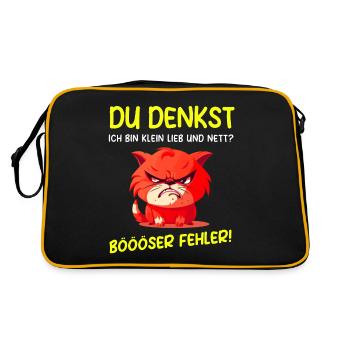renard t-shirt drôle humour sarcasme bureau - Sac Retro - noir/or - Dos