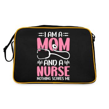 Maman infirmière Rien ne me fait peur - Sac Retro - noir/or - Dos