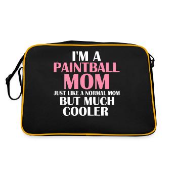 Maman de paintball mais joueuse de paintball beaucoup plus cool - Sac Retro - noir/or - Dos