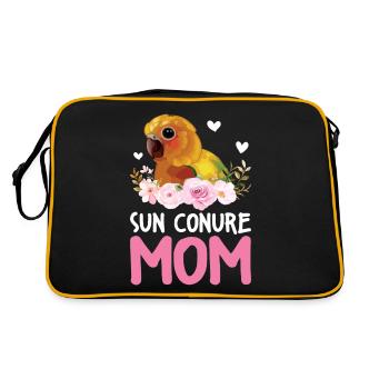 Sun Parakeet Mom Parrot Mom Parrot Bird Woman - Retro Bag - black/gold - Back