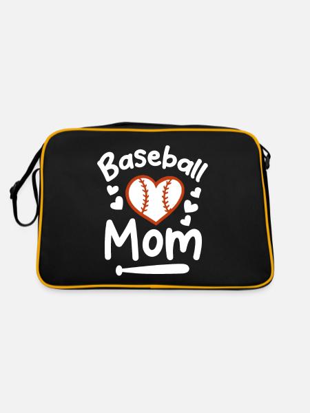 Baseball Sport Baseballspieler Pitcher Catcher USA - Retro Tasche - Schwarz/Gold - Hinten