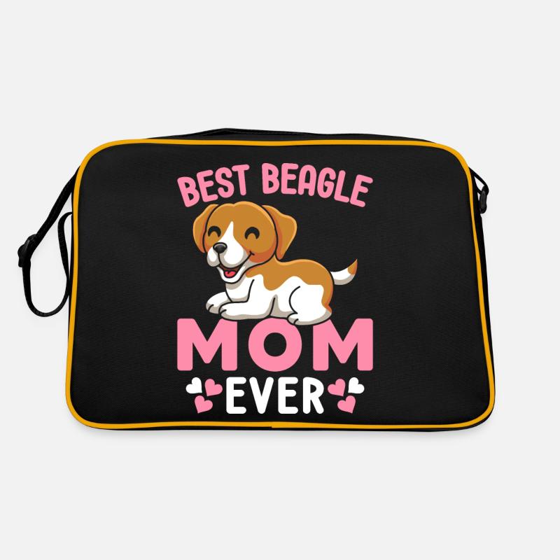 Beste Beagle-Mutter aller Zeiten Hund Beagle-Liebh Retro Tasche