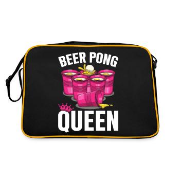 Beer Pong Queen Beer Pong Girl Player Drinking Game - Retro Bag - black/gold - Back