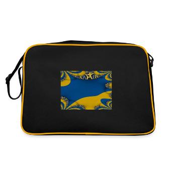 Ukraine Flag Art Design Kiev - Retro Bag - black/gold - Back