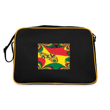 Drapeau de la Bolivie La Paz - Sac Retro - noir/or - Dos