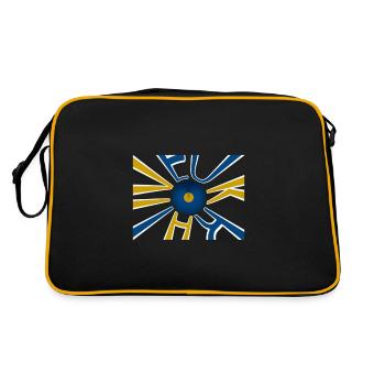 Ukraine Flag Kiev - Retro Bag - black/gold - Back