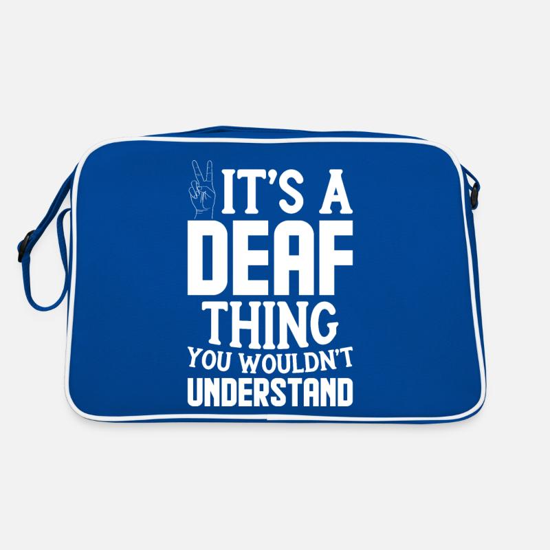 Deaf Pride ASL Gebärdensprache Retro Tasche