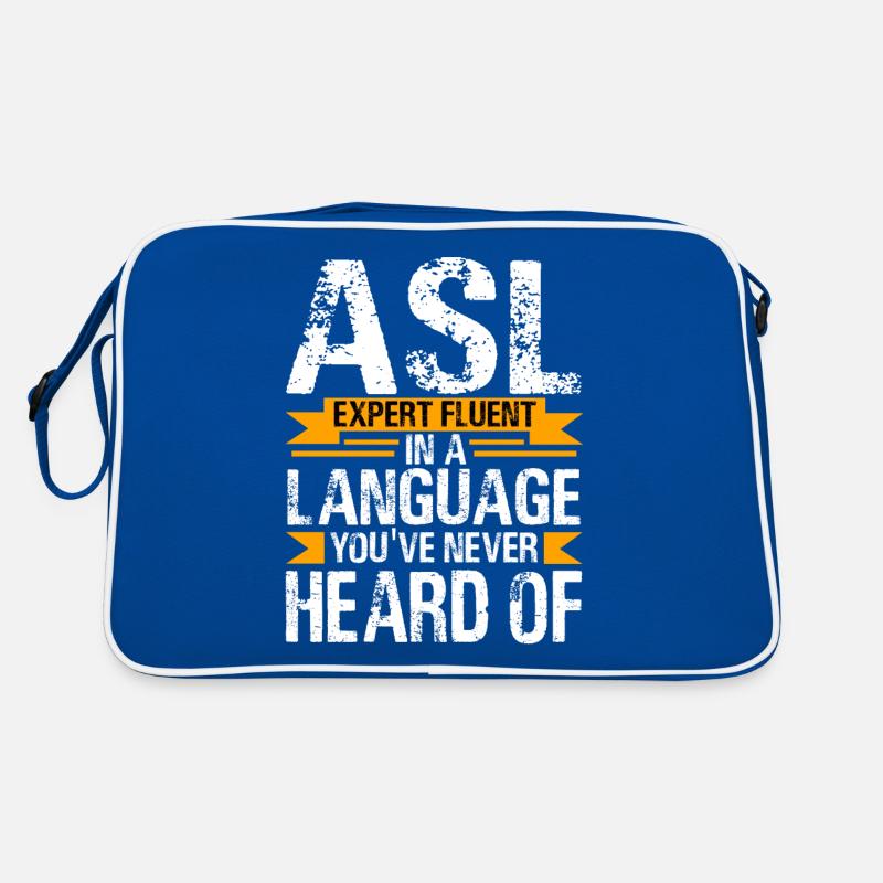 Deaf Pride ASL Gebärdensprache Retro Tasche