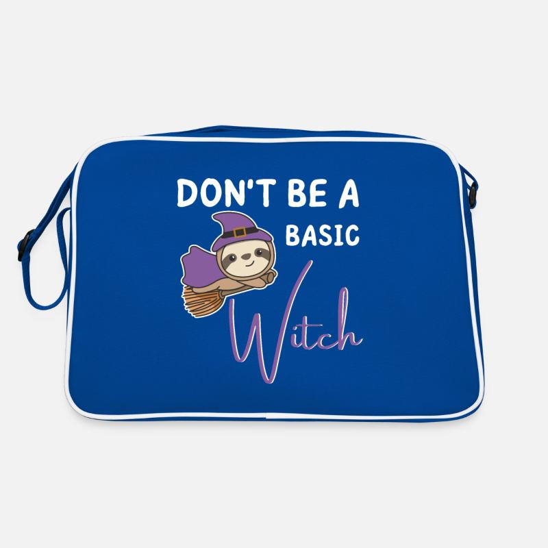 Faultier Halloween Hexen don't be a basic witch Retro Tasche