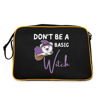 Ours polaire Halloween Sorcière Les sorcières ne sont pas une sorcière de base - Sac Retro - noir/or - Dos