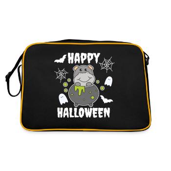 Hippo Happy Halloween Witch's Cauldron Bat - Retro Bag - black/gold - Back
