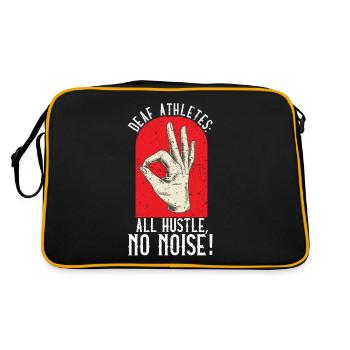 Deaf Pride Awareness ASL - Retro Bag - black/gold - Back