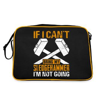 Funny House Demolition Day Can My Proposal - Retro Bag - black/gold - Back