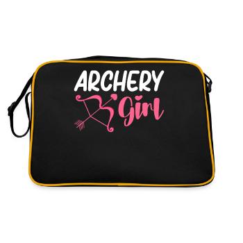 Archery Girl Archer Bow and Arrow - Retro Bag - black/gold - Back