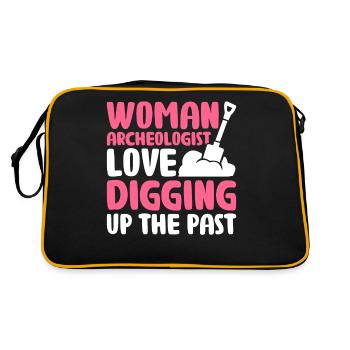 Mrs. Archaeologist Love Dig the Past - Retro Bag - black/gold - Back