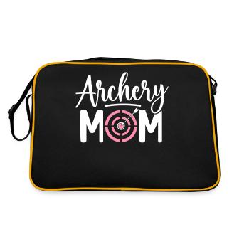 Archery Mom Archer Bow and Arrow Fra - Retro Bag - black/gold - Back
