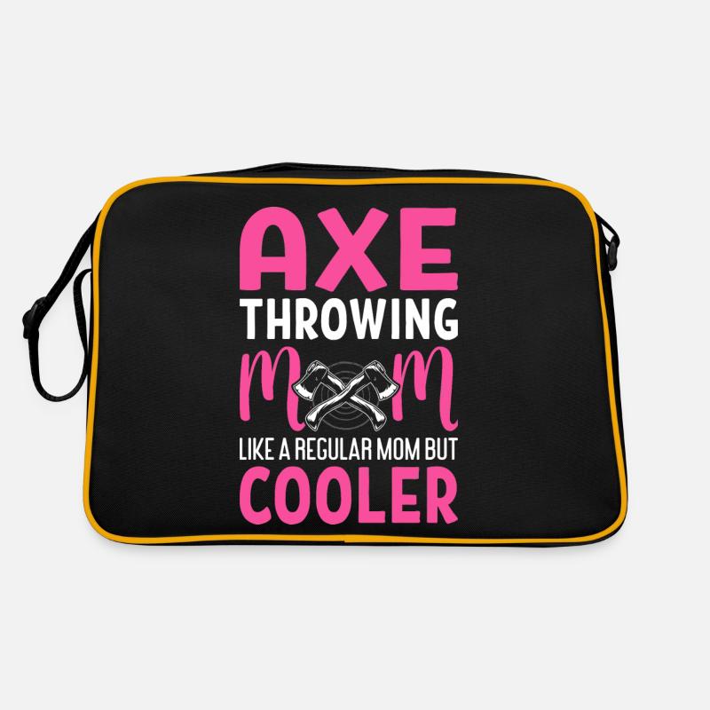 Axtwerfende Mutter Normale Mutter, aber cooler Bei Retro Tasche