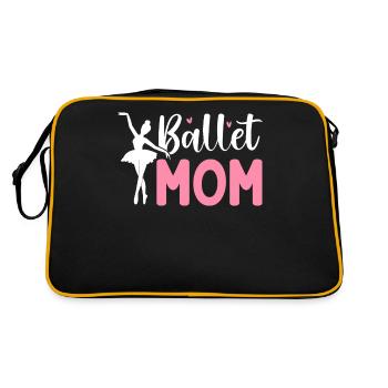 Ballet Mom Dance Dancer Glass Slippers - Retro Bag - black/gold - Back