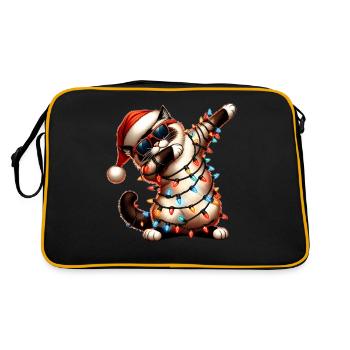 Polka Dot Birman Cat Sunglasses Cute Christmas - Retro Bag - black/gold - Back