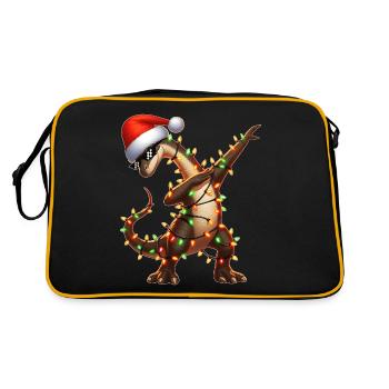 Polka Dot Brachiosaurus Dinosaur Sunglasses - Retro Bag - black/gold - Back