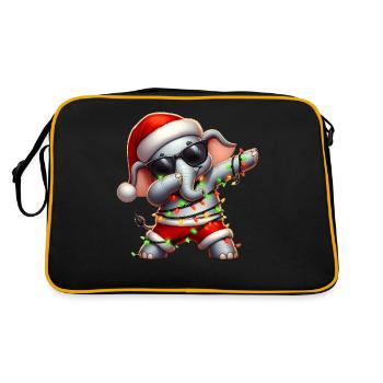Polka Dot Elephant Sunglasses Cute Christmas - Retro Bag - black/gold - Back