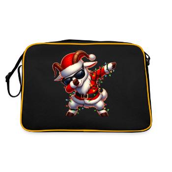 Polka Dot Goat Sunglasses Cute Christmas X - Retro Bag - black/gold - Back