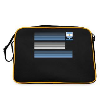 Argentina Gift Argentina Argentine Flag - Retro Bag - black/gold - Back