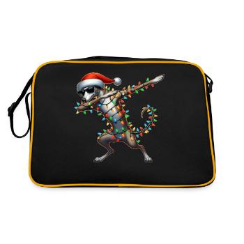 Lunettes de soleil Polka Dot Greyhound Noël mignon - Sac Retro - noir/or - Dos
