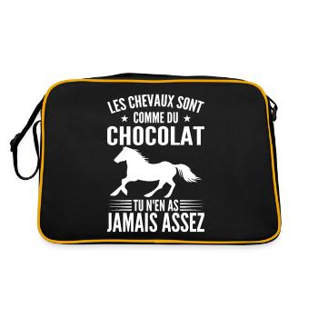 Les Chevaux Sont Comme Du Chocolat | Cavalière - Sac Retro - noir/or - Dos