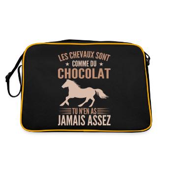 Les Chevaux Sont Comme Du Chocolat | Cavalière - Sac Retro - noir/or - Dos