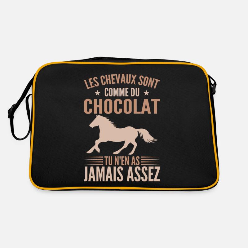 Les Chevaux Sont Comme Du Chocolat | Cavalière Sac Retro