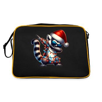 Polka Dot Lemur Ring Tail Sunglasses Cute - Retro Bag - black/gold - Back