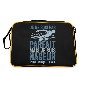 Swimmer | I'm not perfect, I'm a swimmer - Retro Bag - black/gold - Back