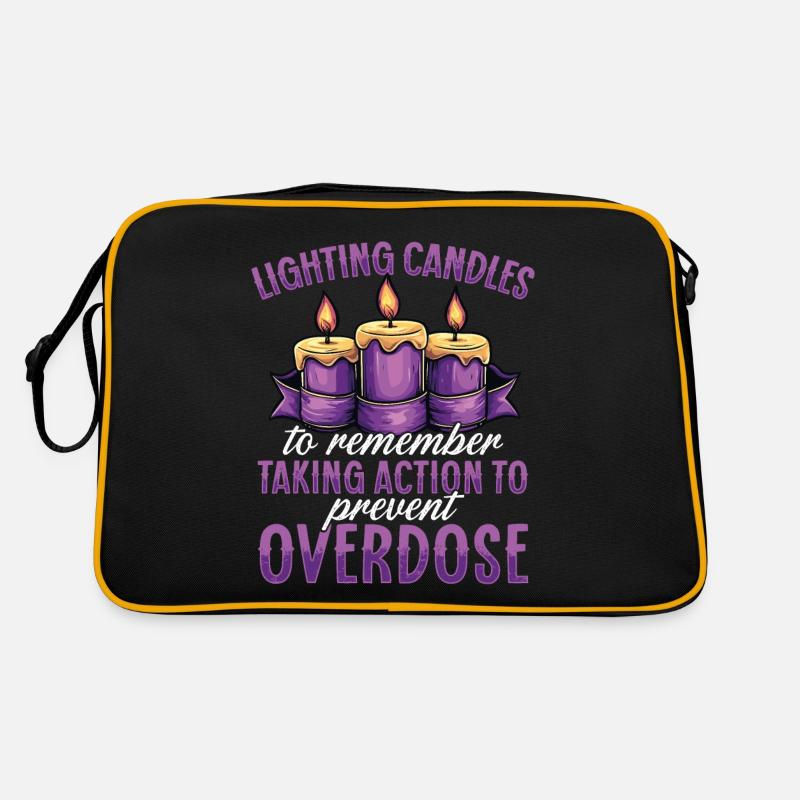 Lighting candles To remember Overdose Awareness Retro Tasche
