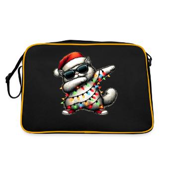 Lunettes de soleil chat persan à pois Mignon Blanc - Sac Retro - noir/or - Dos