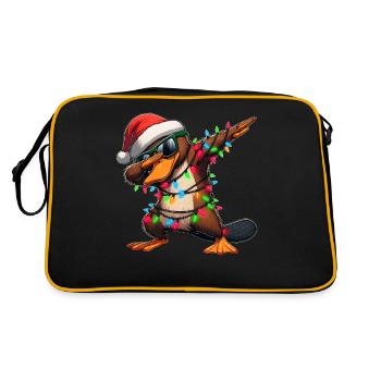 Polka Dot Platypus Sunglasses Cute Christmas - Retro Bag - black/gold - Back