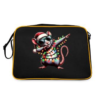 Polka Dot Rat Mouse Sunglasses Cute Christmas - Retro Bag - black/gold - Back