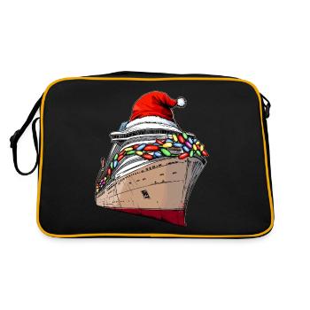 Kreuzfahrt Kreuzfahrt-Urlaub Erste Kreuzfahrt - Retro Tasche - Schwarz/Gold - Hinten